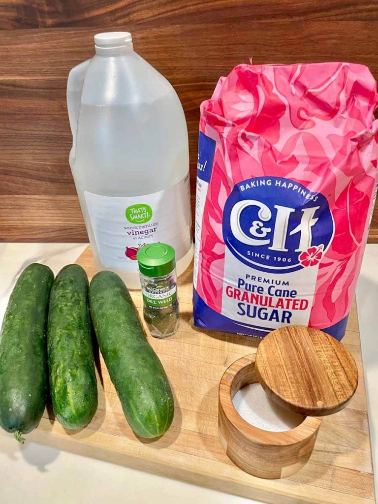 ingredients to make cucumber salad