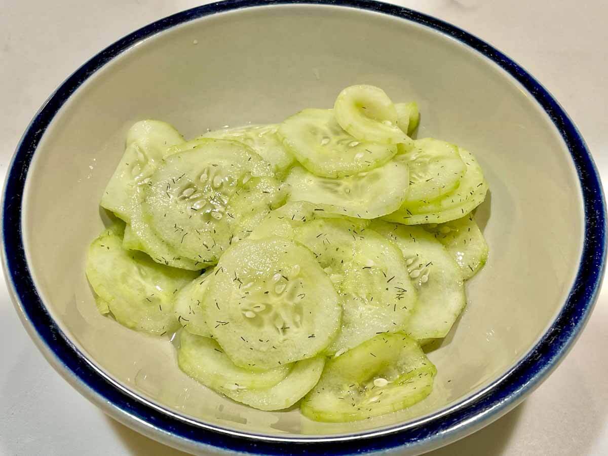 easy, fresh cucumber salad to spice up any meal