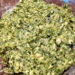 homemade pesto in a glass bowl